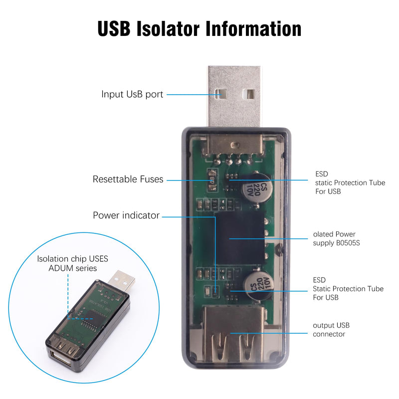 ADuM3160 USB Isolator Module ADuM3160 USB to USB Isolator 2500 V Supports 12 Mbit/s Noise Isolation in the Circuit Suitable for Arduino Debugging