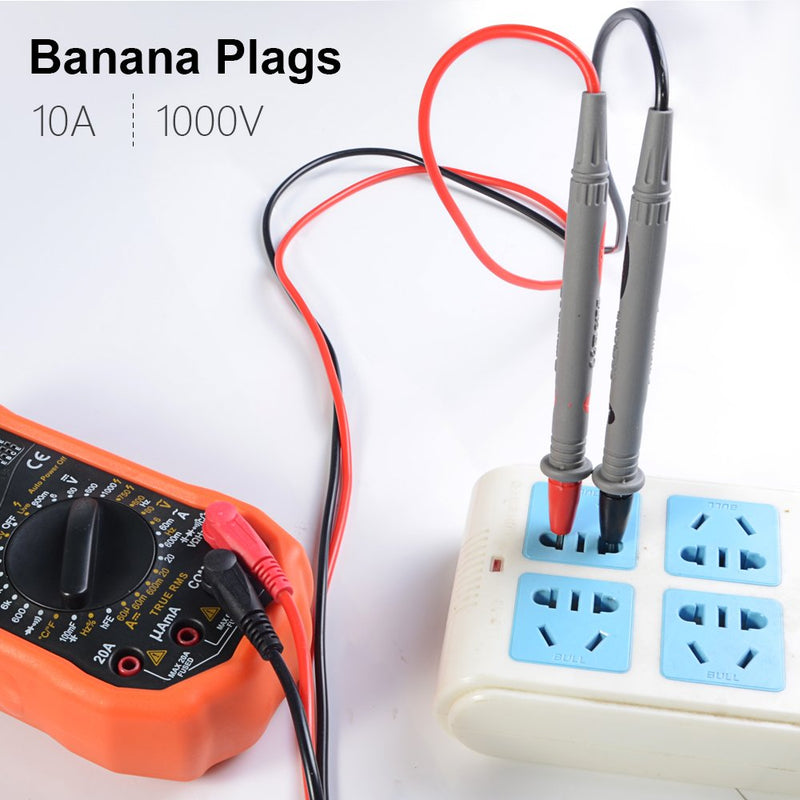 Test Leads Multimeter Cable Test Cable Set Multimeter Accessories with Crocodile Clips, Banana Plug, Test Leads for Multimeter, Test Hook, SMD Test Terminals, Test Probes, black P0509