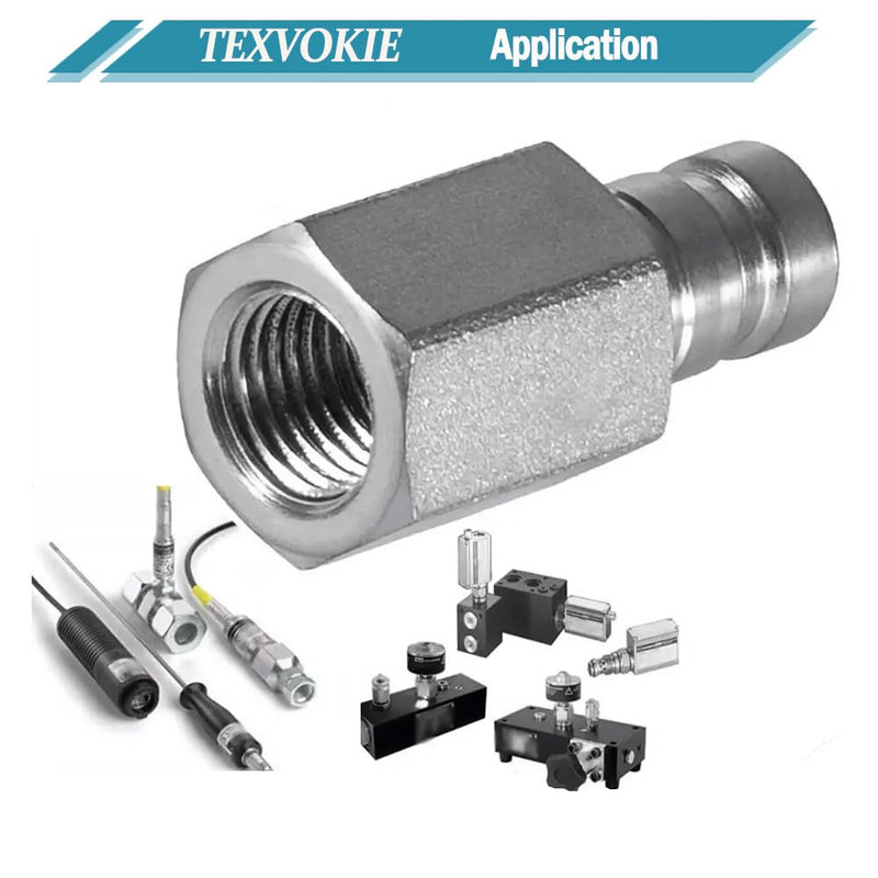 [Australia - AusPower] - PD342 Test Port and Diagnostic Equipment Quick Nipple with Female Pipe Thread, Fits for PD Series Couplers, 1/8" Body Size, 1/4"-18 NPTF Thread Size, 1.63" Length 