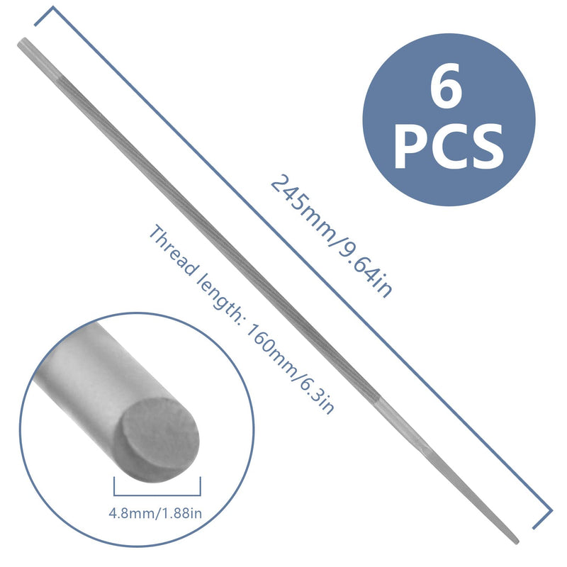 [Australia - AusPower] - Round Files for Chainsaws 4.8 mm Pack of 6 Chainsaw File Round File 3/8 for Repair and Sharpening Saw Chains Lawn Mower Chainsaw Chain Sharpening Tools 