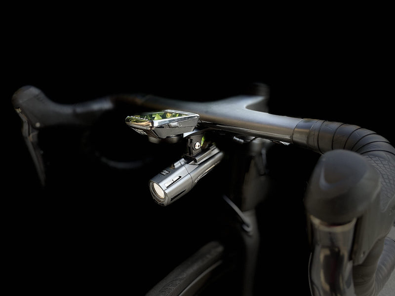 [Australia - AusPower] - Integrated Aero Handlebar Out Front Cycling Computer Road Bike Mount Compatible with Garmin, Wahoo, CatEye, and Bryton with GoPro Action Camera and Bike Light Attachment 