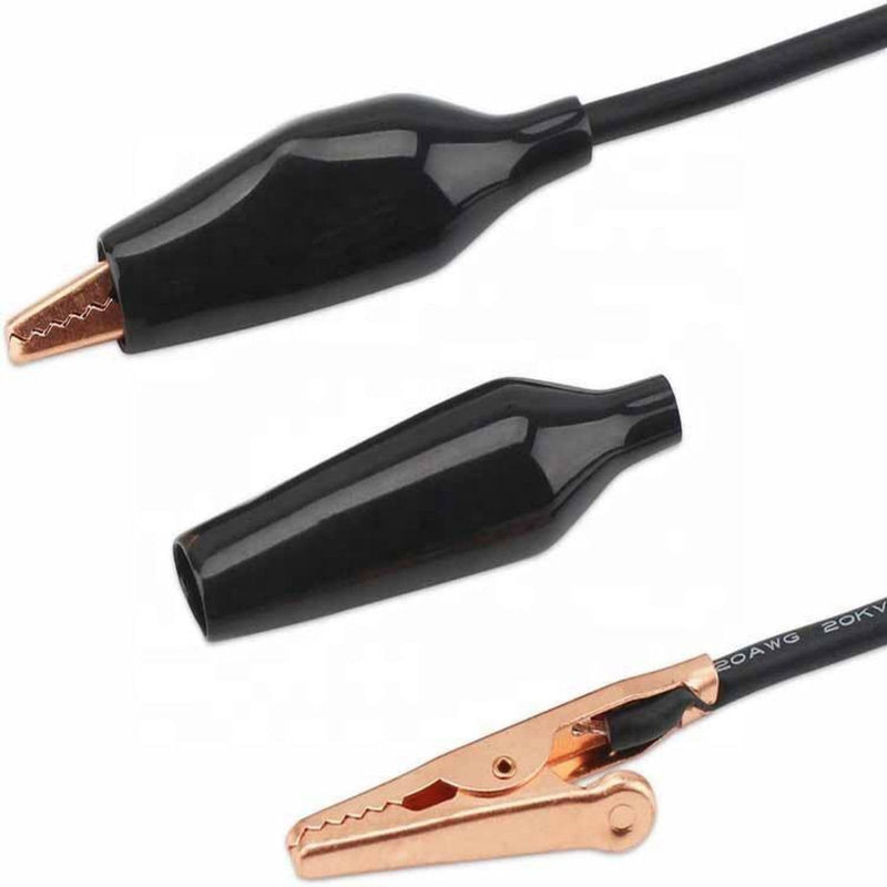 Pack of 10 Test Leads with Alligator Clips, Double Ended Test Leads | 50cm Black and Red Crocodile Clips Measuring Cable for Circuit Connection Electrical Testing 10 items