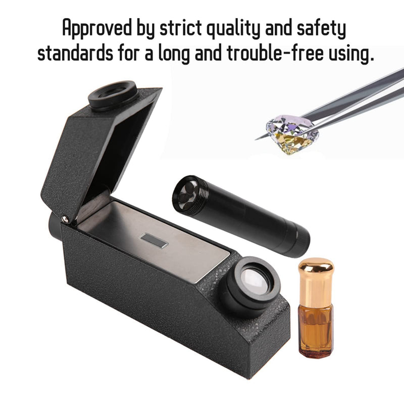 [Australia - AusPower] - Refractometer, Jewelry Refractometer Meter Testing Identification Tool Professional Gemological Refractometer Tester for Measuring Refractive Index 