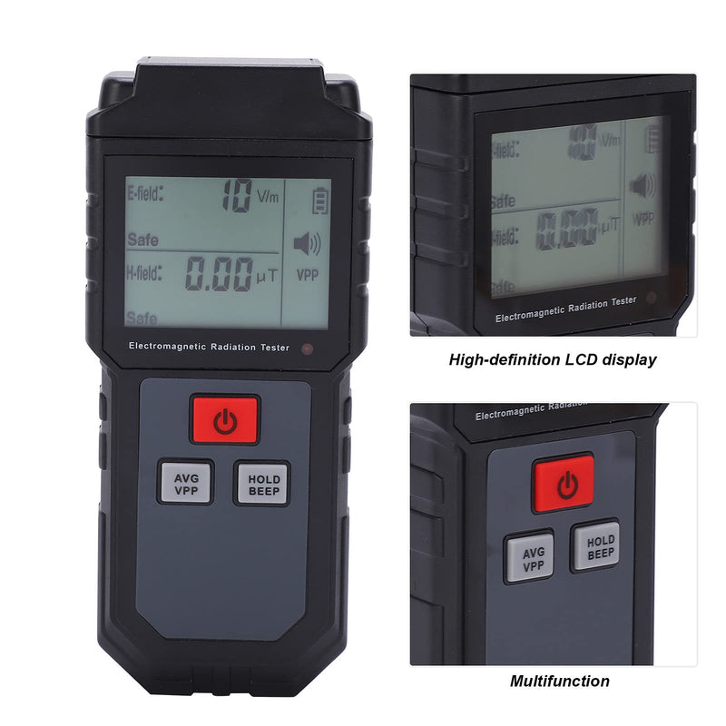 [Australia - AusPower] - ET825 EMF Meter Rechargeable Digital Electromagnetic Field Radiation Detector LCD Radiation Tester for Home EMF Inspections 