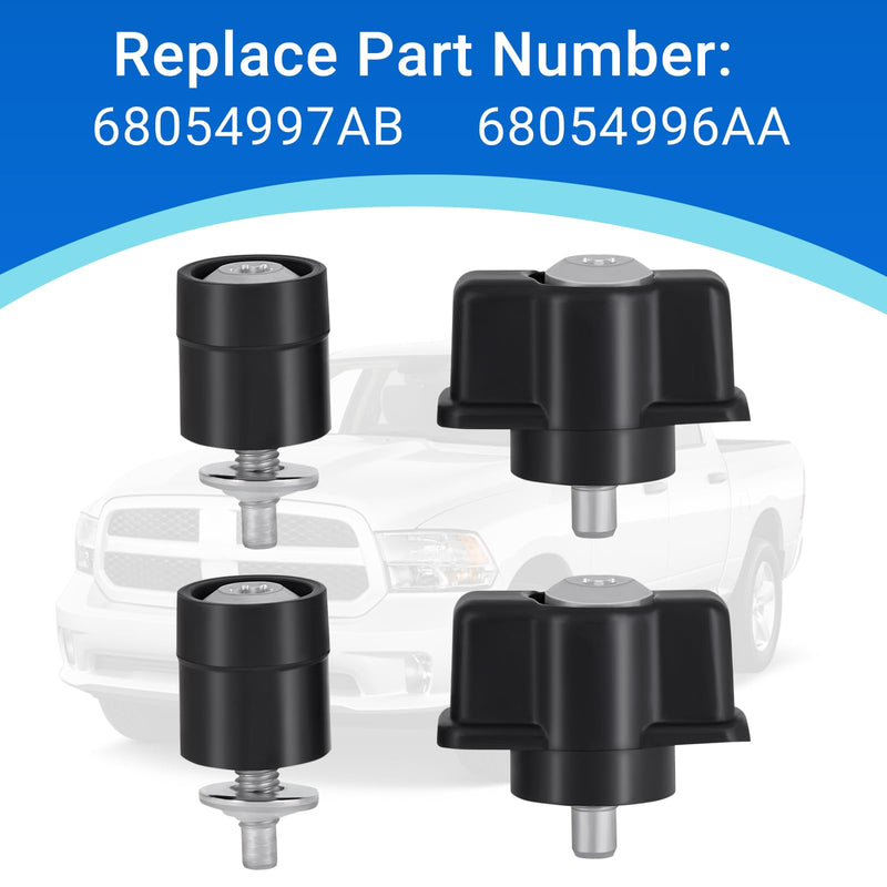 [Australia - AusPower] - CULMKARI Box Handle and Grommet Kit Fits for Dodge RAM 2009-2019 1500 2500 3500 68054996AA 68054997AB 