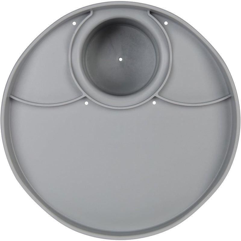 [Australia - AusPower] - Plate Accessory, in All 12 Colors, Conveniently Holds Your Food, Snacks, Drinks | Multi-Use Hands Free Project Work Station, Ruggedized Portable Design, Diameter of 8.5"/21.6 CM Gray 