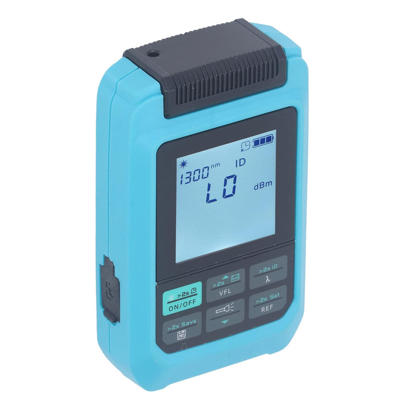[Australia - AusPower] - Rechargeable Optical Fiber Power Meter -70 ~ +3dBm, 4 in 1 Universal Interface, Flashlight Function, Automatic Power Off, Wavelength Memory, Supports RJ45 Testing for Fiber Optic 