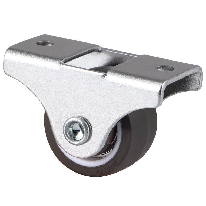 [Australia - AusPower] - Skelang 8-Pack Rigid Caster 1", Low Profile Caster Wheel, Top Plate Fixed Caster for Trundle Bed, Cabinet, Drawer, Total Load Capacity 212Lbs 