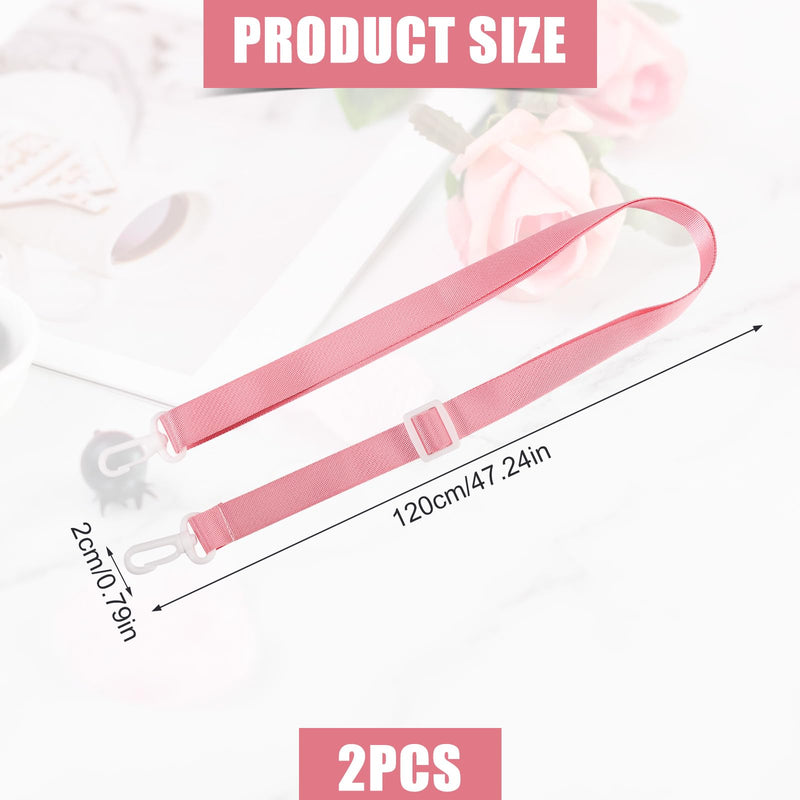 [Australia - AusPower] - 2pcs Shower Lanyard with 2 Hooks for Mastectomy Drain Holder, Pink Post-Mastectomy Must Haves Mastectomy Gifts for Women Drainage Bulbs After-Surgery Recovery Management Rope Clips Accessories 