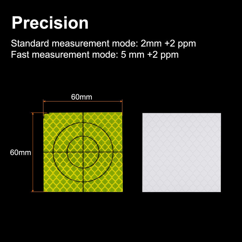 HARFINGTON 30pcs Survey Reflector Sheets 60x60mm Self-Adhesive Reflective Tape Survey Target Mark for Total Stations, Green