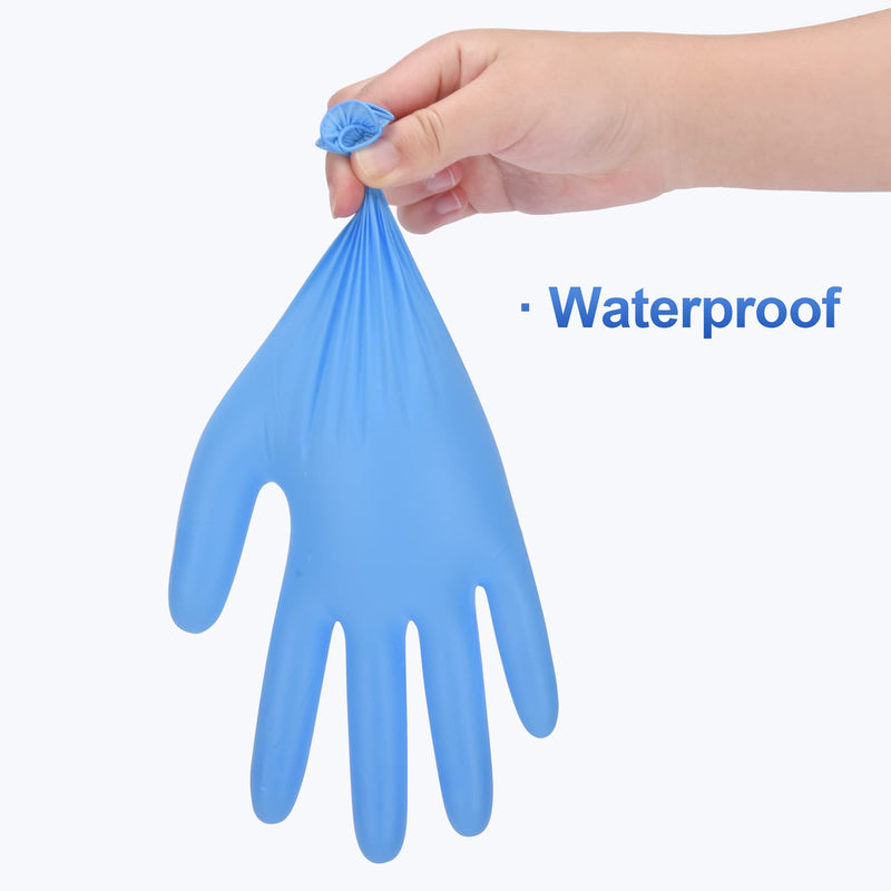 [Australia - AusPower] - Schneider Blue Vinyl Synthetic Exam Gloves, Medium, Box of 100, 4-mil, Powder-Free, Latex-Free, Non-Sterile, Disposable Gloves 100 Count (Box of 100) 