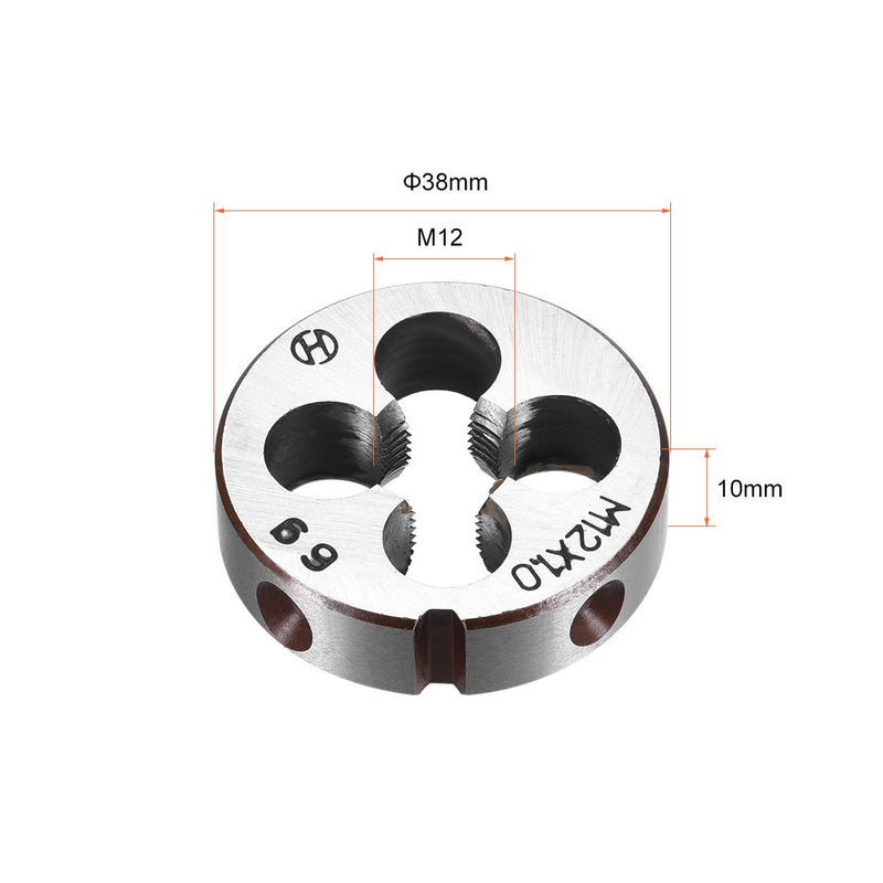 [Australia - AusPower] - sourcing map M12 x 1 Metric Round Die Die Machines Right Hand Thread Alloy Steel 