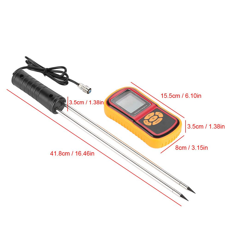 [Australia - AusPower] - Meter Digital Meter, Portable Tester LCD Tester Temperature Meter for Wheat Rice Corn Bean, Tester 