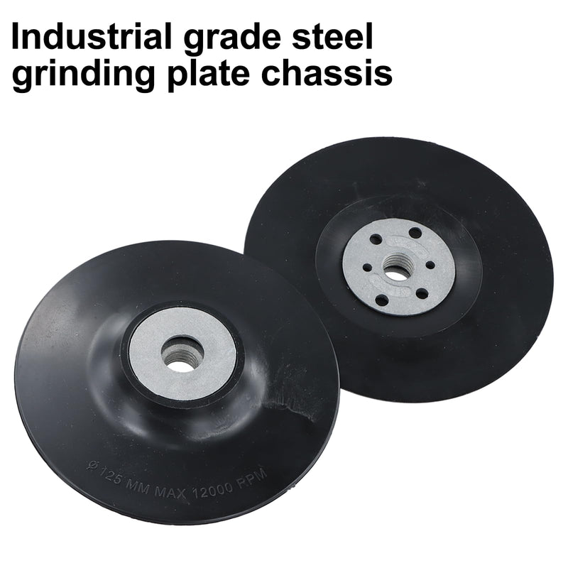 [Australia - AusPower] - Pack of 2 Fibre Discs 125 mm Sanding Discs Angle Grinder Sanding Disc Grinding Attachment for Angle Grinders Compatible with Grinders and Grinders with an Inner Diameter of 14 mm 