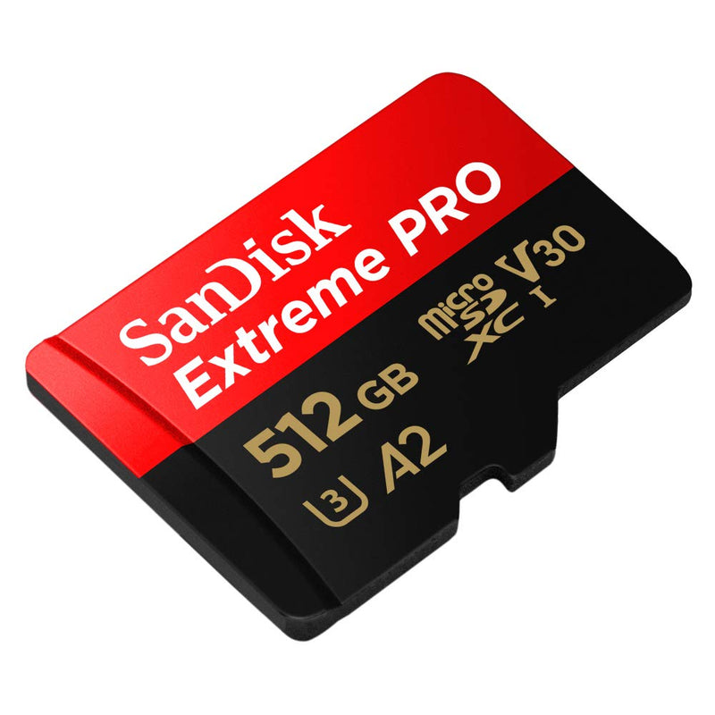 [Australia - AusPower] - SanDisk 512GB Extreme Pro Durable, Captures 4K UHD Video, 200MB/s Read and 140MB/s Write microSD UHS-I Card for Recording Outdoor Adventures and Weekend Trips 
