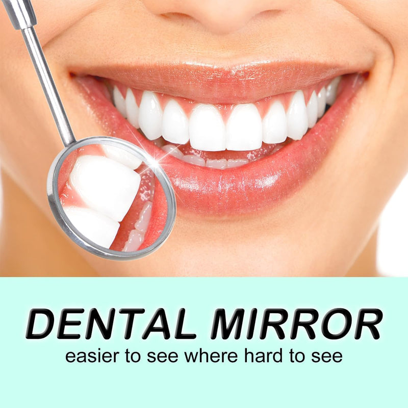 YSCARE Dental Mouth Mirror Mouth Tooth Mirror Size 5 Inspection Mirror Dental Care Set T Oral Care Mouth Control Stainless Steel (Single Mirror) Einzelspiegel
