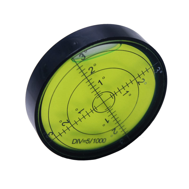 [Australia - AusPower] - Aluminium High Precision Horizontal Leveler Bubble Level Tool Circle Round 2.4 Inch 60mm (Black,Green) Black 