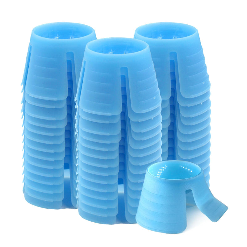 [Australia - AusPower] - 100Pcs Plastic Disposable Dental dappen Dish with Bendable Hinge Wide Base Makes Dish Stand Firmly, Neil dappen Dish, Eyelash dappen Dish Assorted Colors 100 
