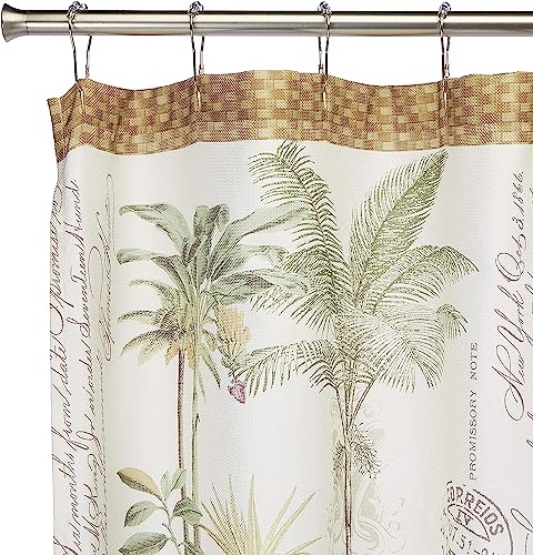 Avanti Linens - Fabric Shower Curtain, 72x72 Curtain 70"W x 72"L (Pack of 1)