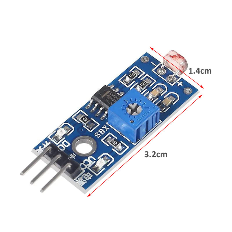 [Australia - AusPower] - DIANN 10pcs LDR Photosensitive Sensor Module 3 Pins 5MM Light Dependent Resistor Sensor Module Digital Light Detection LM393 