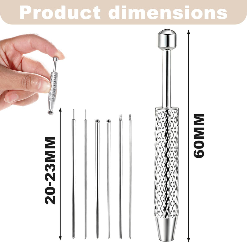 Piercing Tool Set 7 Pieces 16G 18G Stainless Steel | Piercing pliers with precision handle and ball opener for safe and hygienic change at home