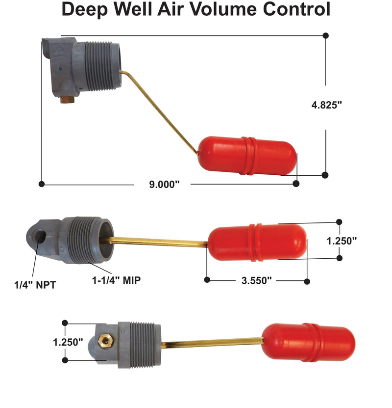 [Australia - AusPower] - Merrill MFG Air Volume Control for Deep Wells – Automatic Water Tank Pressure Control Valve for Deep Well Pump Systems 
