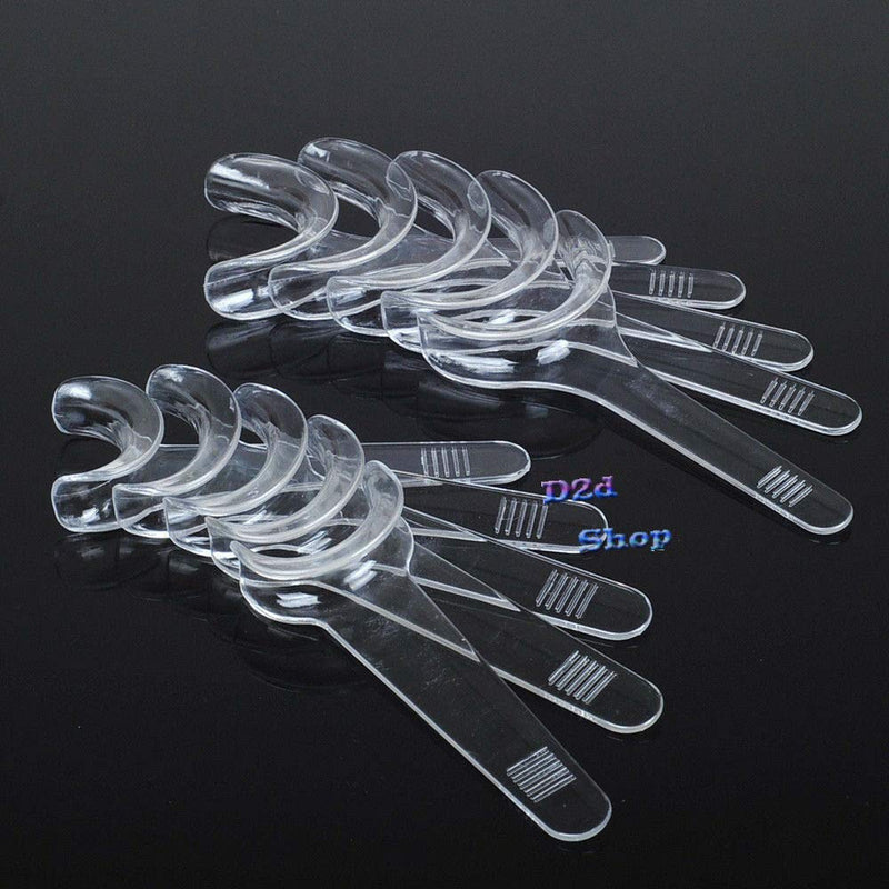 [Australia - AusPower] - Dental Photography Mirrors Stainless Steel & 10Pcs T-shape Retractor Mouth Opener 