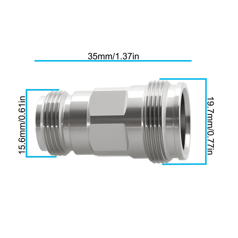 [Australia - AusPower] - Create idea 4.3-10 Female to N-Type Female RF Adapter DC-6GHz for Antenna Systems Test Equipment 
