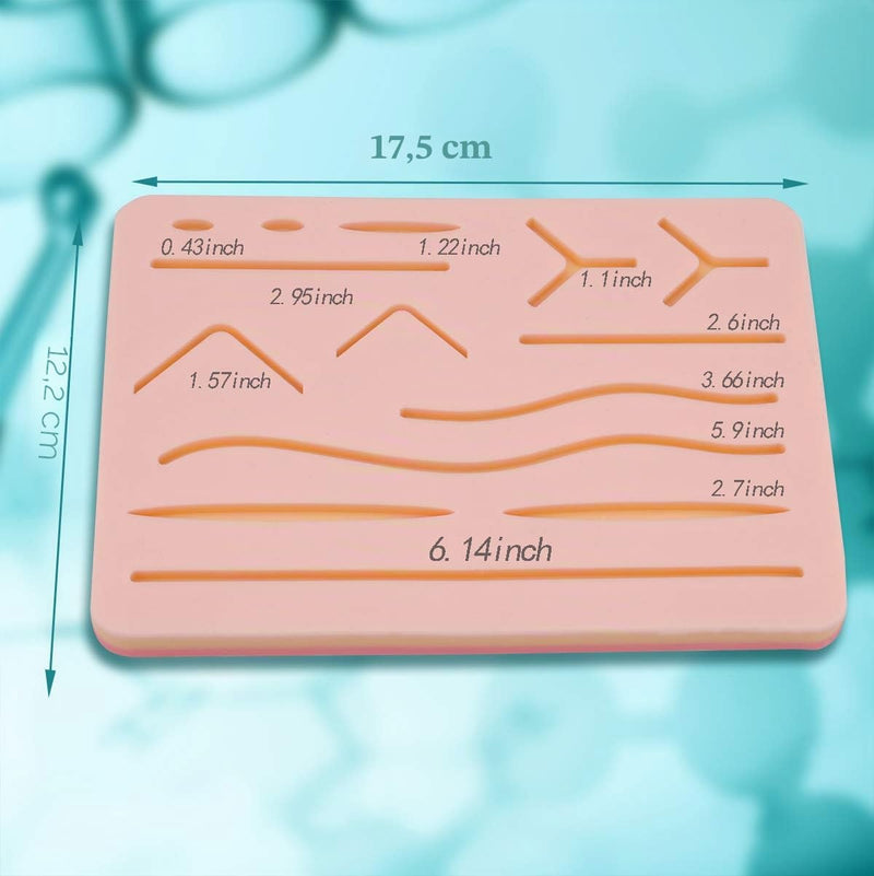 Medarchitect Upgraded Large 3 Layer Suture Pad with Wounds for Practice Sewing - Not Easy to Separate, Tear or Tear Small Specially designed for simulation training of medical students