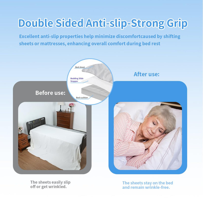 [Australia - AusPower] - Silicone Hospital Bed Mattress Sheets Slide Stopper Pad for Home and Medical Use,Non Slip Pad for Prevents Mattresses from Sliding(29.5" x 78.7"(Pack of 1 pc)) 29.5" x 78.7"(pack of 1 pcs) 