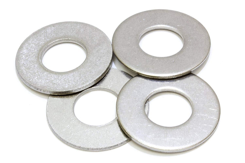[Australia - AusPower] - Bolt Dropper 100 Pack Stainless Steel Flat Washers - 3/8" ID x 7/8" OD - Heavy-Duty 304 Stainless Washers for Bolts - Corrosion-Resistant for Construction, Repair, Kitchens, Outdoors 3/8" x 7/8" 