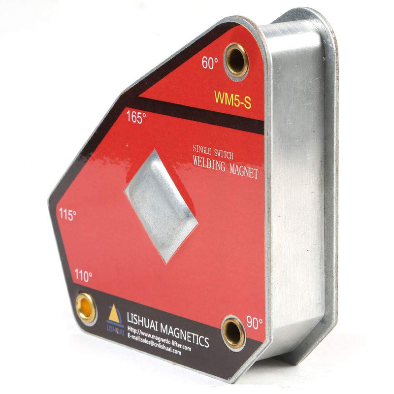 [Australia - AusPower] - LISHUAI Strong Single Switch Welding Magnet Holder,Neodymium Magnetic Welding Clamp,Magnet Square 45 90 Degree (Multi-Angle) 