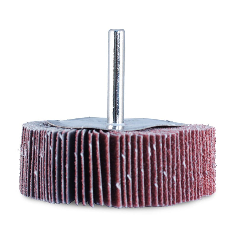 [Australia - AusPower] - BHA Aluminum Oxide Shank Mounted Flap Wheels, 3” x 1” x 1/4”, 60 Grit - 5 Pack 