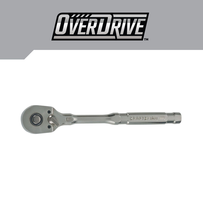 CRAFTSMAN OVERDRIVE 1/2" Drive 180T Pear Head Ratchet (CMMT82113)
