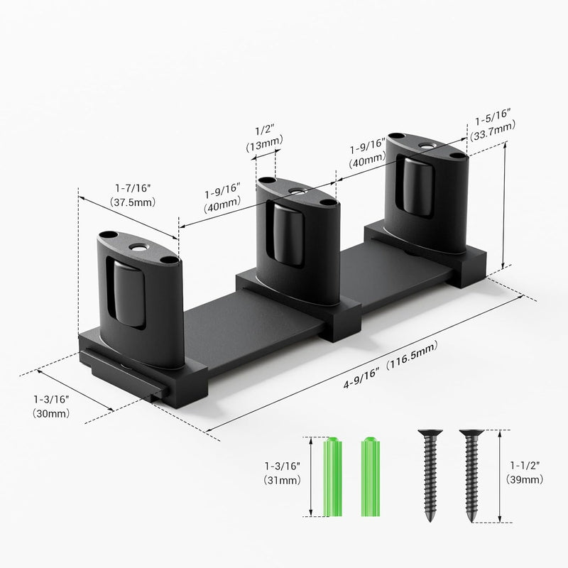 Siding Closet Door Floor Guide,Barn Door Guide for Bottom,Adjustable Bypass Door Floor Guide 3-Roller Design,Black（2PCS） 2 Black