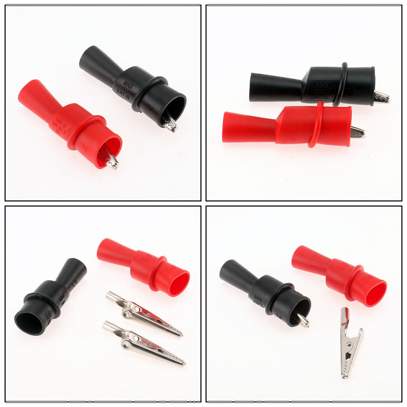 [Australia - AusPower] - DIANN 10pcs Alligator Clips Multimeter Alligator Clips 10A Insulated Alligator Clip Test Kit for Electric Testing 