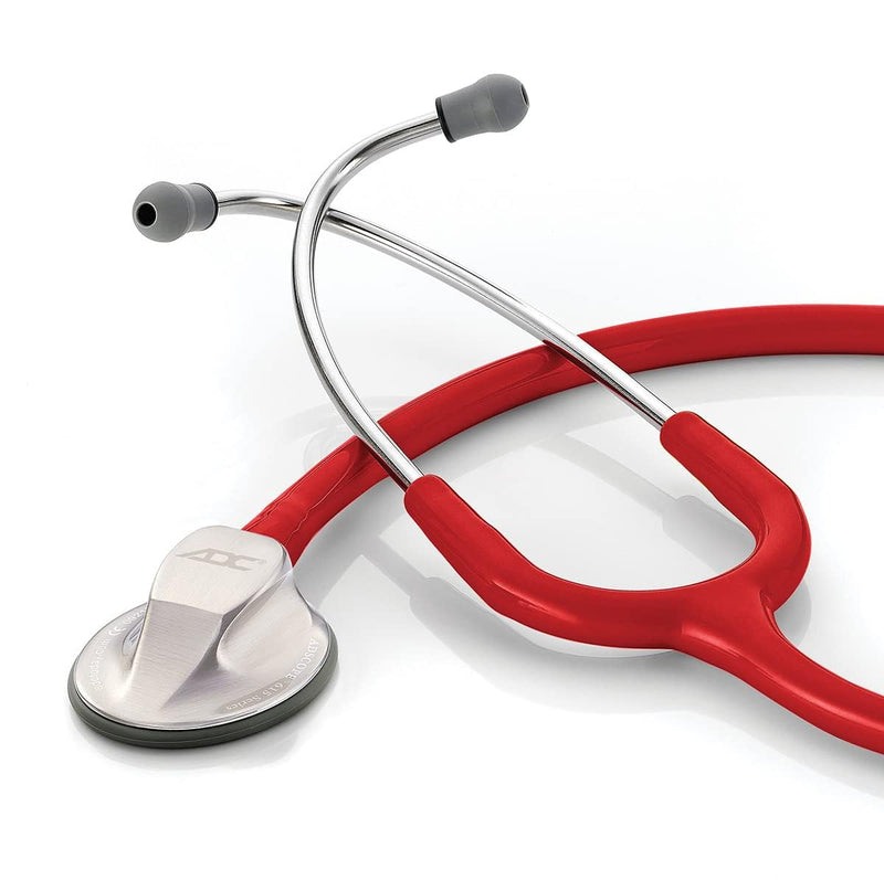 [Australia - AusPower] - ADC Adscope 615 Platinum Sculpted Clinician Stethoscope with Tunable AFD Technology, Lifetime Warranty, Red 