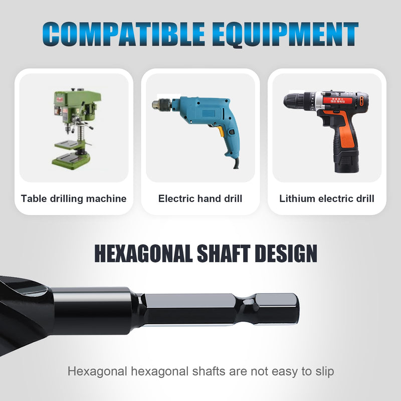 1/2" x 24" Auger Drill Bit for Soft and Hard Wood, Plastic, Drywall and Composite Materials, Hex Shank Tri Flute Wood Drill Bit 1/2 in 24"