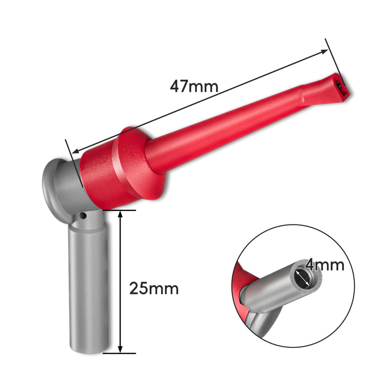 [Australia - AusPower] - Goupchn 2PCS SMD IC Test Hook Clips Grabber with 4mm Female Jack for 4mm Male Plug Electrical Testing 4mm Jack Style B 