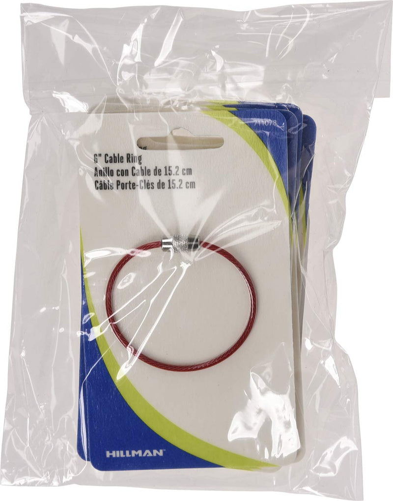 [Australia - AusPower] - Hillman Cable Ring 6" with Lock, Steel, 1 Pack 