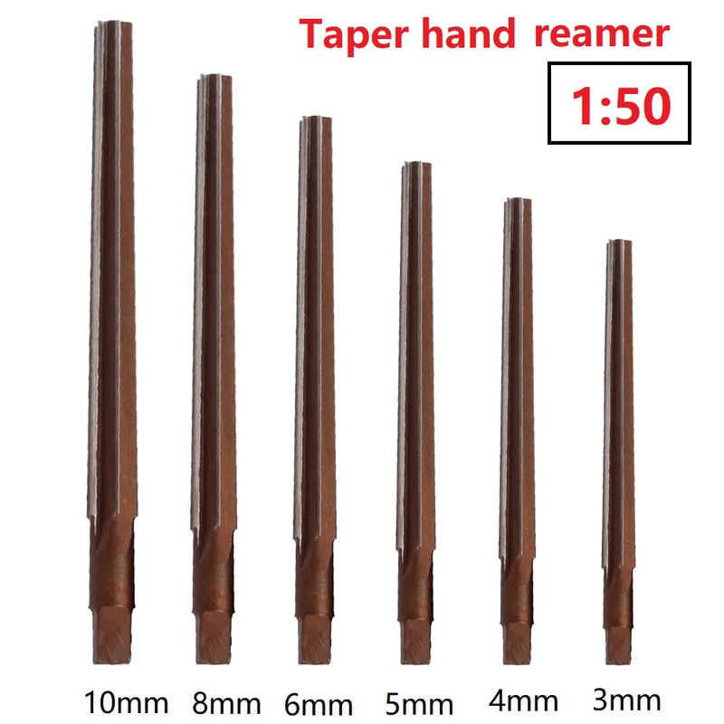 [Australia - AusPower] - SPORTARC 1pc/6pcs Taper Reamer Set 1:50 Tapered Degree Sharp Manual Pin Taper Shank Hand Reamer 3/4/5/6/8/10mm Morse Taper Reamer 