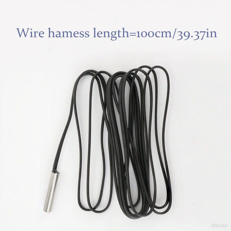 [Australia - AusPower] - 10K Temperature Sensor Probe, Waterproof Temp Sensor Probe -1 Meter 5pcs, Stainless Steel 3950 NTC Temp Sensor Probe, Digital Temperature Transmitter Extension Cable-5PCS 