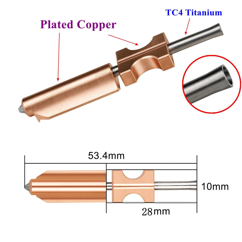 Upgraded AD5X Nozzles Kit 0.25 0.4 0.6, 2X Silicone Sock +2X Nozzle Brush Plated Copper Titanium Integrated Heatbreak Compatible with Flashforge AD5X Multi Color 3D Printer Parts (0.25+0.4+0.6mm) 0.25+0.4+0.6mm