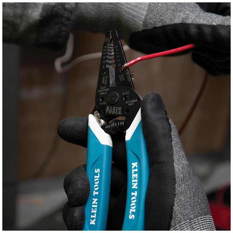 [Australia - AusPower] - Klein Tools K11095 Klein-Kurve Wire Stripper and Cutter, for 8-18 AWG Solid and 10-20 AWG Stranded Wire 