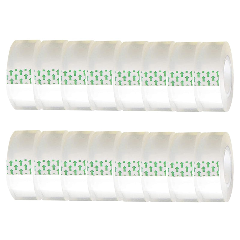 Transparent Tape - 16 Pack Gift Wrap Tape for Presents, Clear Tape Refills for Dispenser 16 Rolls