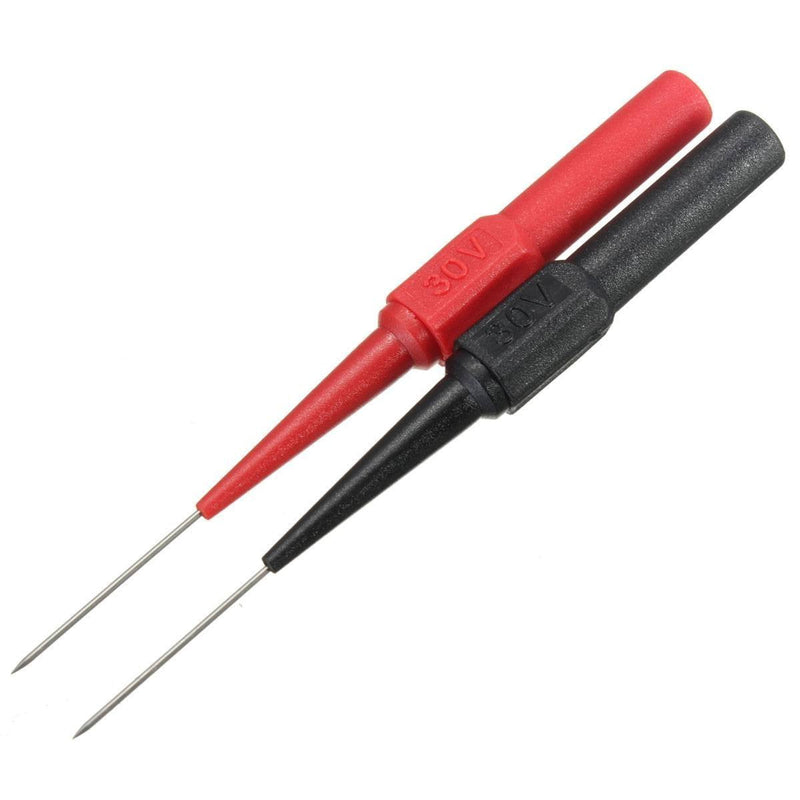 [Australia - AusPower] - TP161RDx5 Insulation Piercing Needle Non-destructive Pin Test Probes,4mm Banana Socket for Car Tester Red/Black 