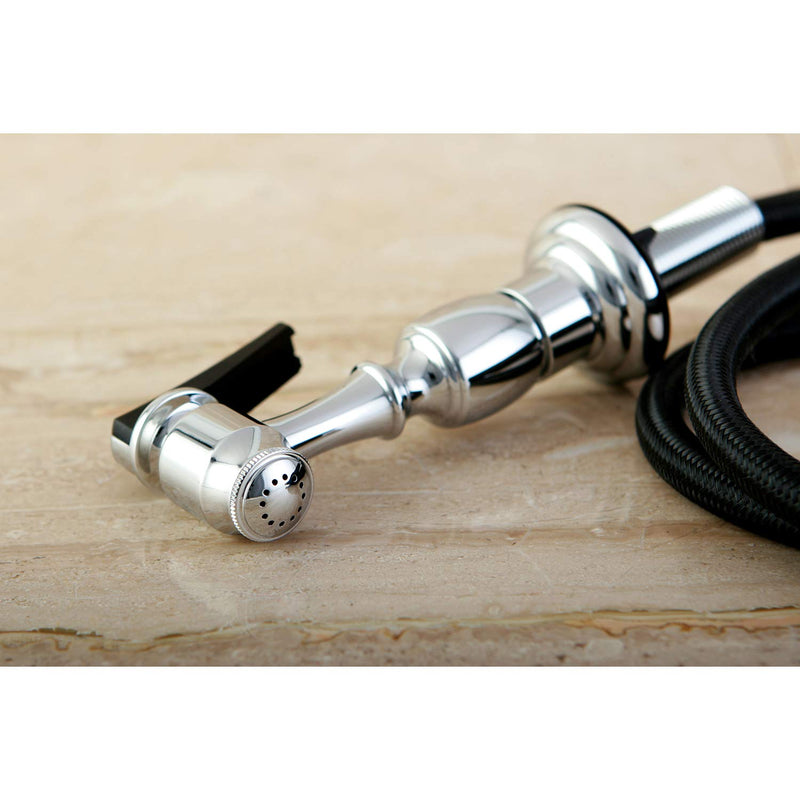 Kingston Brass Gourmetier KBSPR1 Kitchen Faucet Sprayer with Hose, Polished Chrome