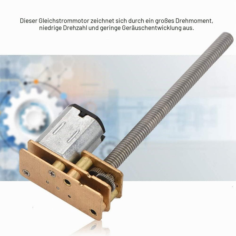 High Torque Electric Gear Motor, DC Motor 6V/12V Thread Flip N20 Gear Motor with M4 x 55mm Shaft Electric Motor (6V 30rpm) 6V 30rpm