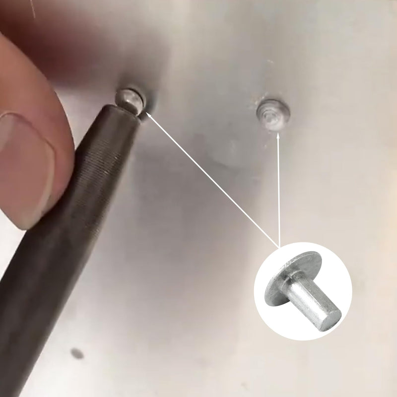 [Australia - AusPower] - 3/16" Diameter X 3/8" Length Brazier Head Solid Aluminum Rivets, Fix Leaky Solid Rivet 0.19" Diameter 0.375" Length, Aluminum Boat Rivets, Modified Brazier, Round/Dome Head Rivet, 100-Pack 