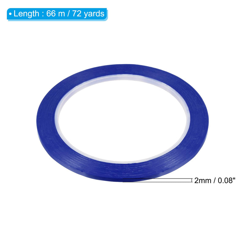 PATIKIL 1/8" Whiteboard Tape, 5 Pack Thin Dry Erase Tape 72 Yard for Graphic Chart Marking DIY Art, Blue 5/64" x 72 Yard